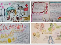 银河国际的学生为武汉疫情工作加油支援